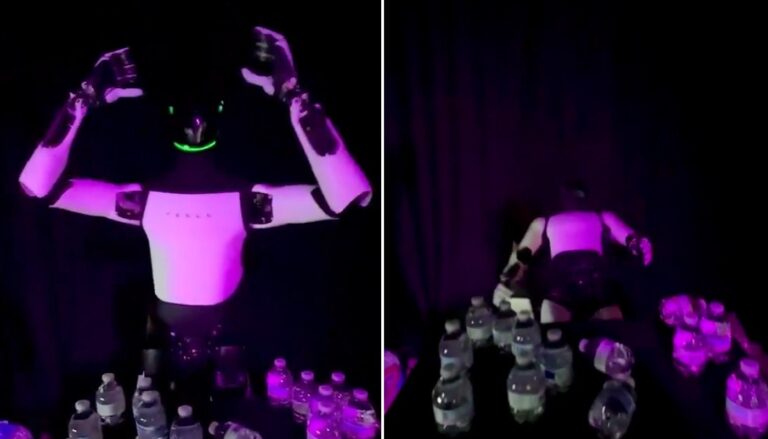テスラのヒューマノイドロボットが謎の転倒で遠隔操作疑惑