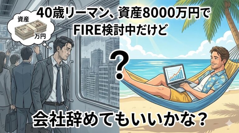 40歳リーマン、資産8000万円でFIRE検討中だけど会社辞めてもいいかな？