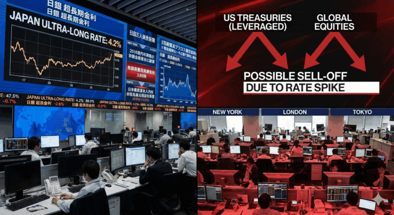 日本の超長期金利4.2％に、世界はレバレッジ掛けた米国債・株を売る可能性！