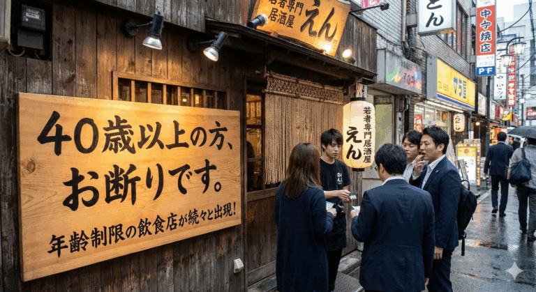 居酒屋「40歳以上の方、お断りです。」年齢制限の飲食店が続々と 出現！