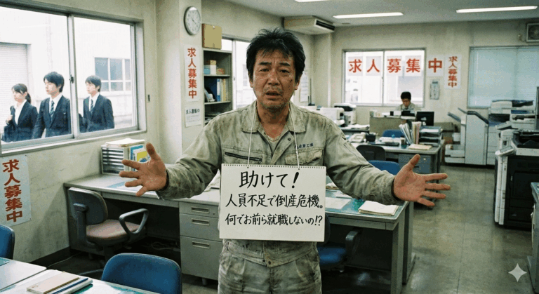 中小企業従業員「助けて！定年退職者で減った人員を補充できなくて倒産しそうなの。何でお前ら就職しないの！？」