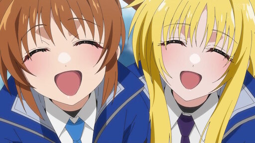 【画像】『リリカルなのは』最新作のなのはとフェイトさん、中学生になっても全裸に脱がされてしまうｗｗｗｗｗｗ